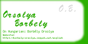 orsolya borbely business card