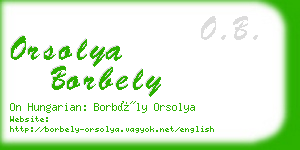 orsolya borbely business card